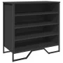 Engineered wood black shoerack 80x38x78 cm by , Shoe racks and shoe organizers - Ref: Foro24-848649, Price: 66,03 €, Discount: %