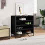 Zapatero de madera de ingeniería negro 80x38x78 cm de , Zapateros y organizadores de calzado - Ref: Foro24-848649, Precio: 67...