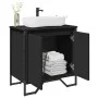 Armario para lavabo de baño madera ingeniería negro 60x35x60 cm de , Muebles de baño - Ref: Foro24-848654, Precio: 74,92 €, D...