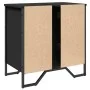Bathroom sink cabinet in black engineered wood, 60x35x60 cm. by , Bathroom furniture - Ref: Foro24-848654, Price: 74,92 €, Di...