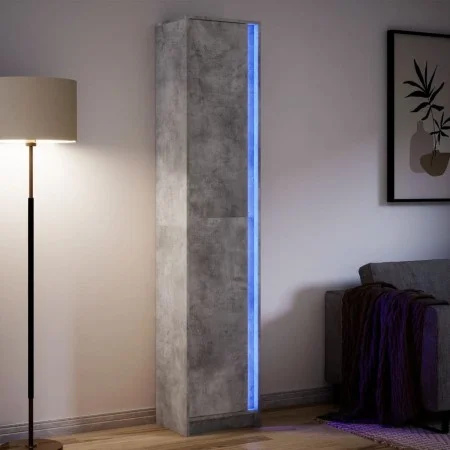 Aparador con LED madera ingeniería gris 41,5x32,5x200 cm de , Aparadores - Ref: Foro24-3307901, Precio: 130,91 €, Descuento: %