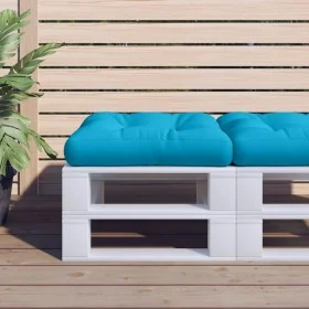 Light blue fabric cushion for pallet sofa 58x58x10 cm by , Cushions for chairs and sofas - Ref: Foro24-360904, Price: 30,64 €...