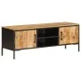 Mueble de TV madera maciza de mango rugosa 110x35x40 cm de , Almacenamiento para CD y DVD - Ref: Foro24-376043, Precio: 208,8...