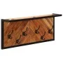 Wall-mounted coat rack with 6 solid mango wood hooks by , Shelves and shelves - Ref: Foro24-376048, Price: 63,03 €, Discount: %