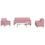 4-piece pink velvet sofa set with cushions by , Sofas - Ref: Foro24-3278364, Price: 746,98 €, Discount: %