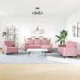 4-piece pink velvet sofa set with cushions by , Sofas - Ref: Foro24-3278364, Price: 746,98 €, Discount: %
