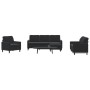 Schwarzes Samt-Sofaset mit 4 Kissenstücken. von , Sofas - Ref: Foro24-3278366, Preis: 690,23 €, Rabatt: %