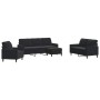 Set of sofas with 4 black velvet cushions by , Sofas - Ref: Foro24-3278366, Price: 690,23 €, Discount: %
