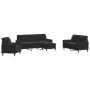 Set of sofas with 4 black velvet cushions by , Sofas - Ref: Foro24-3278366, Price: 690,43 €, Discount: %