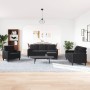 Schwarzes Samt-Sofaset mit 4 Kissenstücken. von , Sofas - Ref: Foro24-3278366, Preis: 690,23 €, Rabatt: %