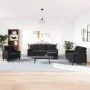 Set of sofas with 4 black velvet cushions by , Sofas - Ref: Foro24-3278366, Price: 690,43 €, Discount: %