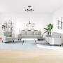 Sofagarnitur mit 4-teiligen Kissen aus hellgrauem Samtstoff. von , Sofas - Ref: Foro24-3278441, Preis: 642,09 €, Rabatt: %