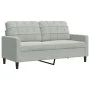 Set of sofas with 4 light gray velvet cushions by , Sofas - Ref: Foro24-3278441, Price: 655,17 €, Discount: %