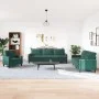 Set of sofas with 4 dark green velvet cushions by , Sofas - Ref: Foro24-3278443, Price: 757,93 €, Discount: %