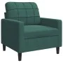 Set of sofas with 4 dark green velvet cushions by , Sofas - Ref: Foro24-3278443, Price: 757,93 €, Discount: %