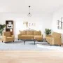 Set of sofas with 4 brown velvet cushions by , Sofas - Ref: Foro24-3278448, Price: 715,98 €, Discount: %
