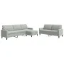 3-piece light gray velvet sofa set with cushions by , Sofas - Ref: Foro24-3278481, Price: 522,77 €, Discount: %