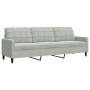 3-piece light gray velvet sofa set with cushions by , Sofas - Ref: Foro24-3278481, Price: 512,22 €, Discount: %