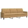3-piece brown velvet sofa set with cushions by , Sofas - Ref: Foro24-3278488, Price: 559,33 €, Discount: %