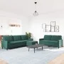 Set of sofas with 3 dark green velvet cushions by , Sofas - Ref: Foro24-3278483, Price: 602,99 €, Discount: %