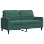 Set of sofas with 3 dark green velvet cushions by , Sofas - Ref: Foro24-3278483, Price: 602,99 €, Discount: %