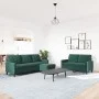 Dreiteiliges Sofaset mit dunkelgrünen Samtkissen. von , Sofas - Ref: Foro24-3278403, Preis: 594,26 €, Rabatt: %