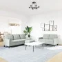 3-piece light gray velvet sofa set with cushions by , Sofas - Ref: Foro24-3278401, Price: 486,99 €, Discount: %
