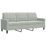 3-piece light gray velvet sofa set with cushions by , Sofas - Ref: Foro24-3278401, Price: 501,82 €, Discount: %