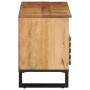 Solid rough mango wood TV stand 100x34x46 cm by , CD and DVD storage - Ref: Foro24-377514, Price: 74,25 €, Discount: %