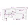 TV-Möbel aus massivem, grobem Mangoholz 100x34x46 cm von , CD- und DVD-Speicher - Ref: Foro24-377514, Preis: 73,56 €, Rabatt: %
