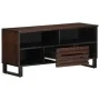 Massives TV-Möbel aus braunem Mangoholz, 100x34x46 cm. von , CD- und DVD-Speicher - Ref: Foro24-377516, Preis: 74,02 €, Rabat...