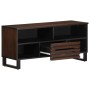 Massives TV-Möbel aus braunem Mangoholz, 100x34x46 cm. von , CD- und DVD-Speicher - Ref: Foro24-377516, Preis: 74,69 €, Rabat...