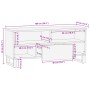 Massives TV-Möbel aus braunem Mangoholz, 100x34x46 cm. von , CD- und DVD-Speicher - Ref: Foro24-377516, Preis: 74,69 €, Rabat...