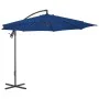 Sombrilla voladiza con poste de acero azul celeste 300 cm de vidaXL, Sombrillas - Ref: Foro24-312509, Precio: 90,31 €, Descue...