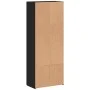 Engineered wood filing cabinet in black, 60x32x153 cm by , Filing cabinets - Ref: Foro24-3276645, Price: 133,38 €, Discount: %