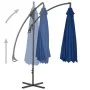 Sombrilla voladiza con poste de acero azul celeste 300 cm de vidaXL, Sombrillas - Ref: Foro24-312509, Precio: 90,31 €, Descue...