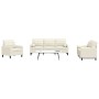 3-piece cream velvet sofa set with cushions by , Sofas - Ref: Foro24-3278379, Price: 741,67 €, Discount: %