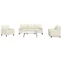 3-piece cream velvet sofa set with cushions by , Sofas - Ref: Foro24-3278379, Price: 729,57 €, Discount: %