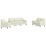 3-piece cream velvet sofa set with cushions by , Sofas - Ref: Foro24-3278379, Price: 729,57 €, Discount: %