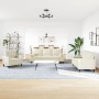 3-piece cream velvet sofa set with cushions by , Sofas - Ref: Foro24-3278379, Price: 741,67 €, Discount: %