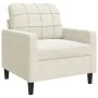 3-piece cream velvet sofa set with cushions by , Sofas - Ref: Foro24-3278379, Price: 729,57 €, Discount: %