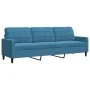 Sofagarnitur mit 3-teiligen blauen Samtkissen von , Sofas - Ref: Foro24-3278460, Preis: 792,28 €, Rabatt: %