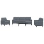 Set of sofas with 4 dark gray velvet cushions by , Sofas - Ref: Foro24-3278462, Price: 660,13 €, Discount: %