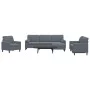 Set of sofas with 4 dark gray velvet cushions by , Sofas - Ref: Foro24-3278462, Price: 695,86 €, Discount: %
