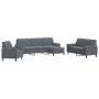 Set of sofas with 4 dark gray velvet cushions by , Sofas - Ref: Foro24-3278462, Price: 695,86 €, Discount: %