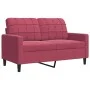 Set of sofas with 4 pieces of red velvet cushions by , Sofas - Ref: Foro24-3278385, Price: 688,24 €, Discount: %