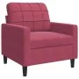 Sofagarnitur mit 4-teiligen Kissen aus bordeauxrotem Samtstoff. von , Sofas - Ref: Foro24-3278385, Preis: 688,24 €, Rabatt: %