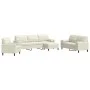 4-piece cream velvet sofa set with cushions by , Sofas - Ref: Foro24-3278469, Price: 793,17 €, Discount: %