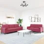 Set of sofas with 2 pieces of burgundy red velvet cushions by , Sofas - Ref: Foro24-3278495, Price: 531,55 €, Discount: %