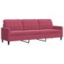 Zweiteiliges Sofaset mit roten Samtkissen. von , Sofas - Ref: Foro24-3278495, Preis: 540,40 €, Rabatt: %